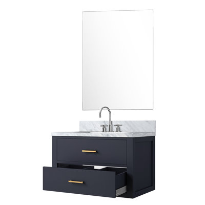 30 po L x P 22 po, meuble-lavabo blanc avec comptoir en marbre et robinet, miroir et comptoir 30 po 22 po