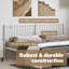 Tête de lit en métal durable Demarrio vidaXL, style moderne-88463533-88463532