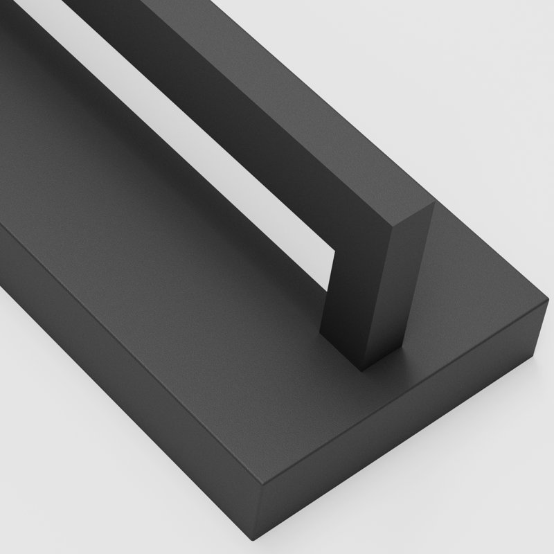 Applique murale linéaire d'extérieur à DEL en aluminium noir 27 "à intensité variable, H 27 po x l 5 po x P 4 po