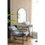 Miroir arqué noir avec cadre en métal robuste pour cadre de décoration de hall d'entrée de chambre à coucher, convient à différentes pièces