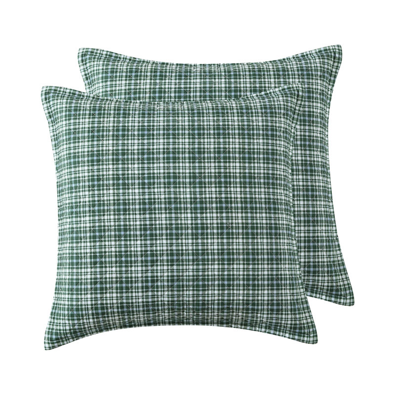 Bramble Floral Green Cotton King Duvet Cover Set