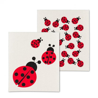 Ensemble de 2 torchons Ladybugs