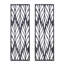 Décoration murale découpée en panneau de bois gris - 2 l 12 po x H 36 po à motif complexe de couleur récupérée et 4 crochets pour l'entrée