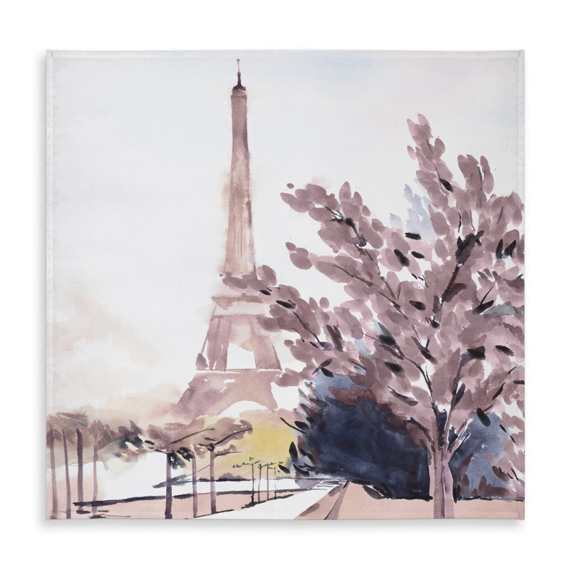 Paris & Eiffel Scene Tablecloth - Blue Indoor/Outdoor Decor