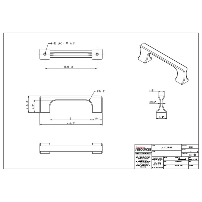 Sullivan Bar Pull, Satin Nickel, 5"