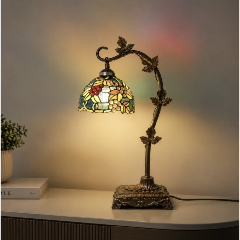 Ensemble de 2 lampes Tiffany en vitrail mosaïque