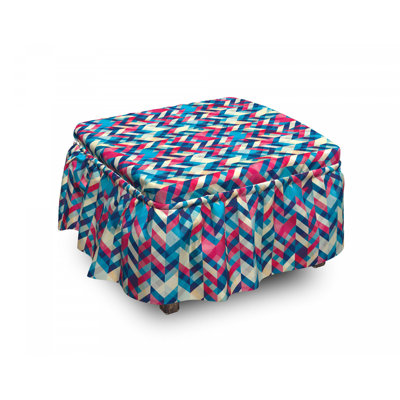 Box Cushion Ottoman Slipcover