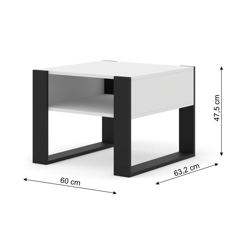 Maja Sled Coffee Table with Storage, White