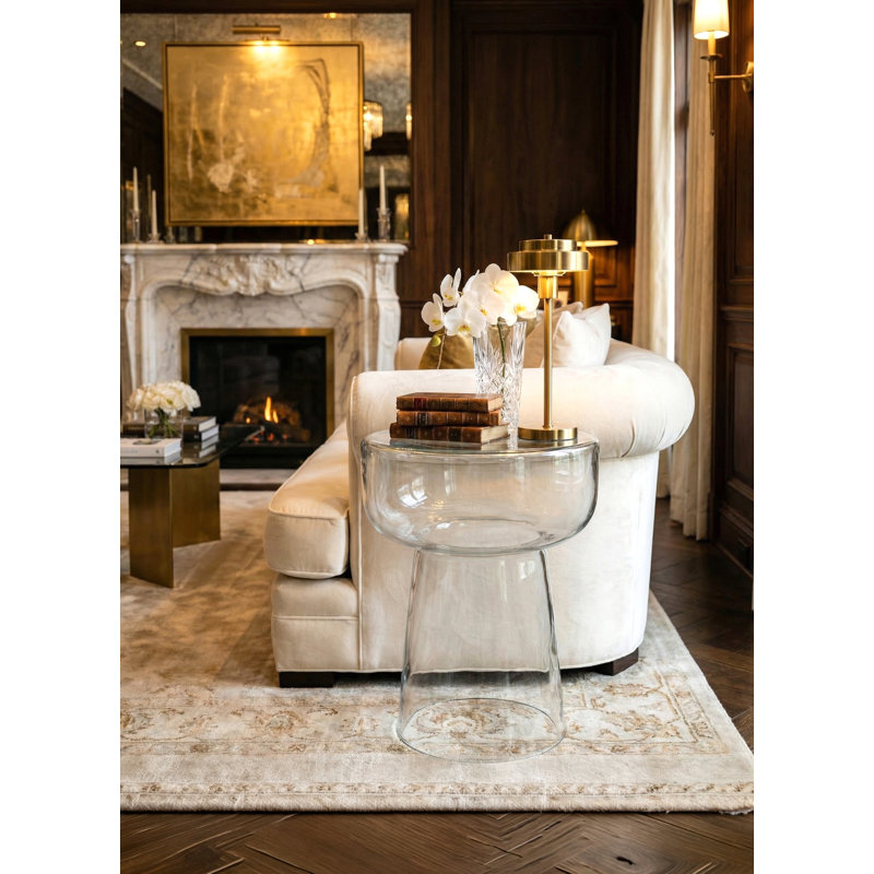 Glass Top End Table