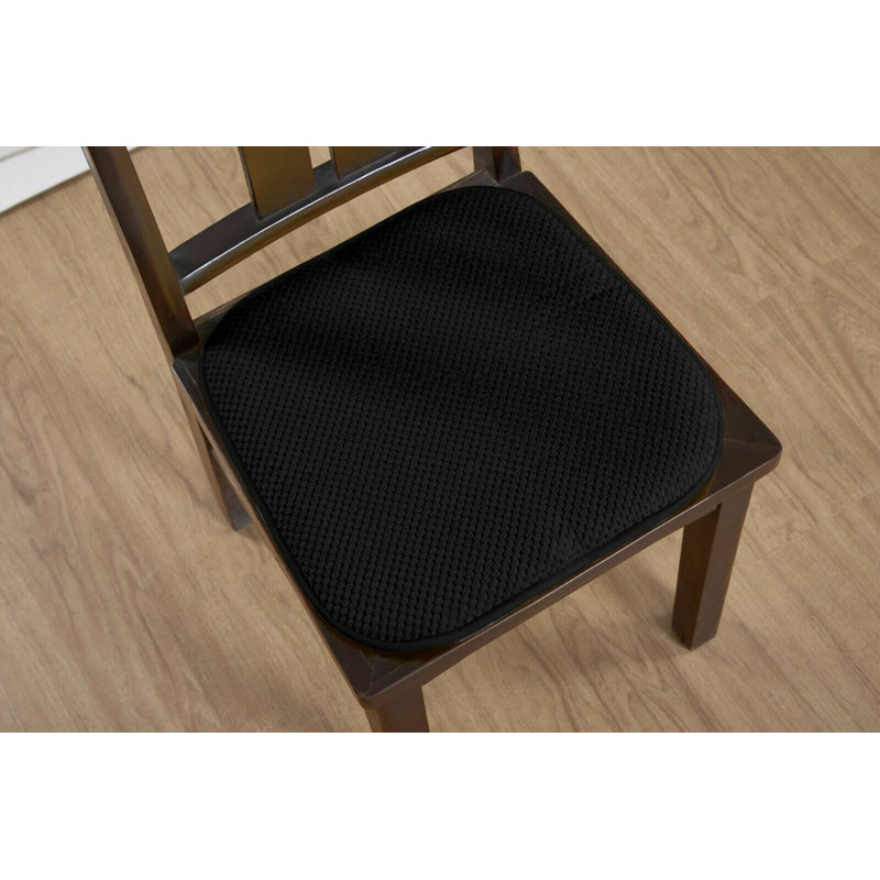 Comfy Seating Outdoor 1.65'' Dining Chair Chair Pad, Black