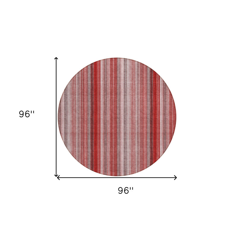 Tapis d'intérieur rond 8 po gris et rose
