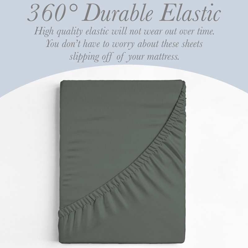 6 Piece Ultra Soft Double Brushed Microfiber Sheet Set, Cooling Sheets with Extra Deep Pockets - Machine Washable, Forrest