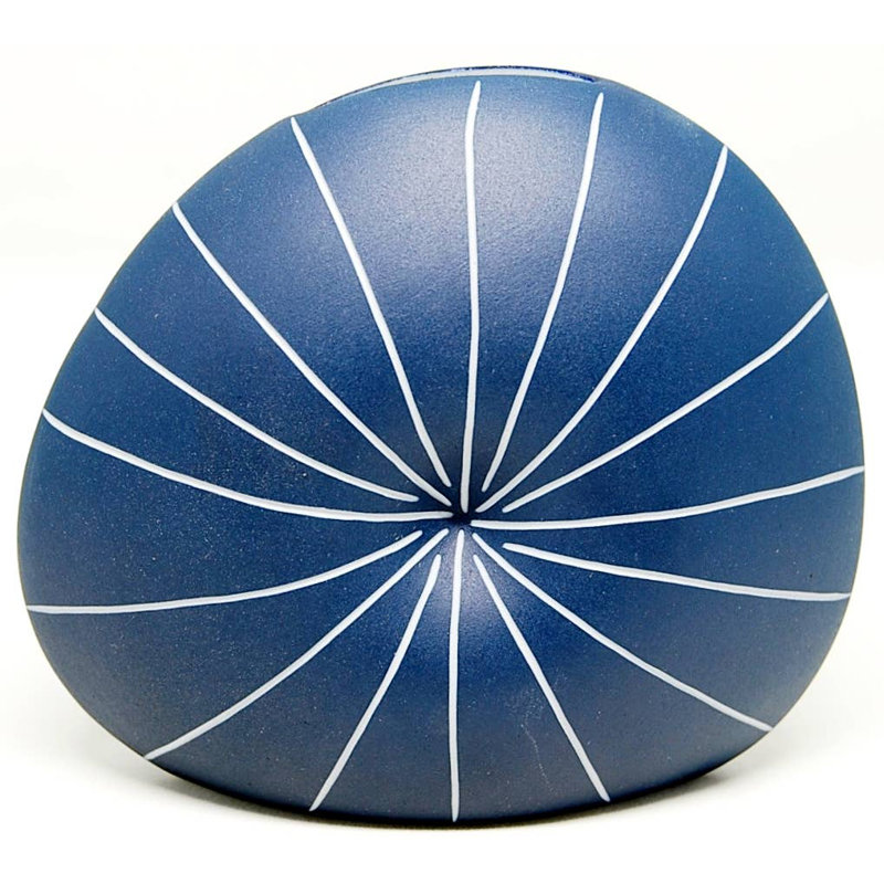 Amissa Jar, Blue, 4" H x 4.7" W x 2.4" D