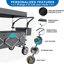 Wagon utilitaire pliable avec auvent amovible