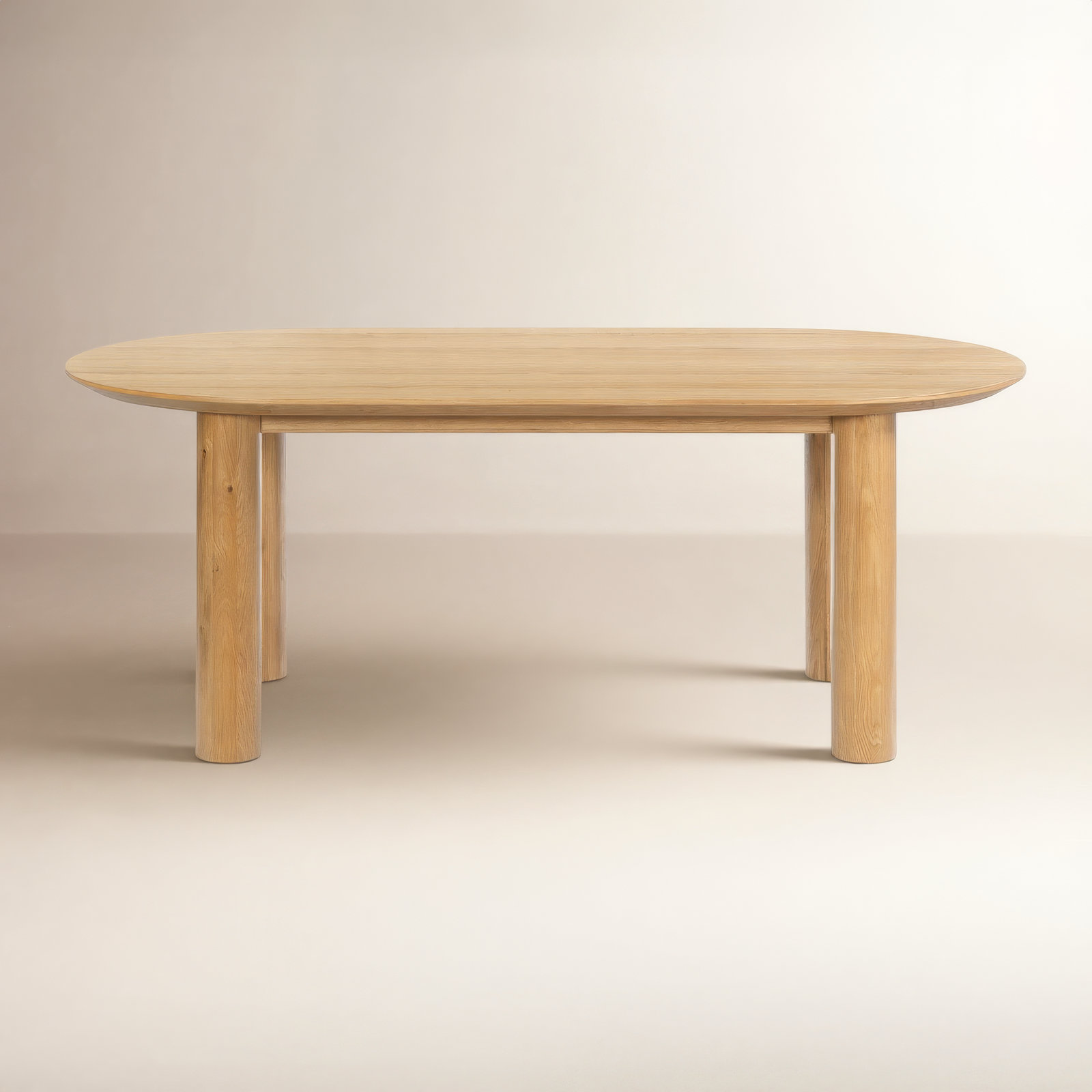 79" Oak Dining Table, Natural