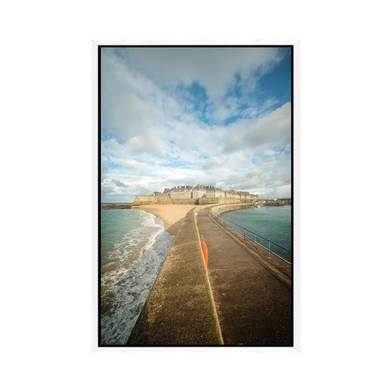 Saint Malo, French Old City Of Brittany by Philippe Manguin - Floater Frame Gallery-Wrapped Canvas Giclée on Canvas