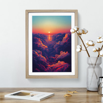 Cloudy Sunset No.4 1 Piece Single Picture Frame Wall Art