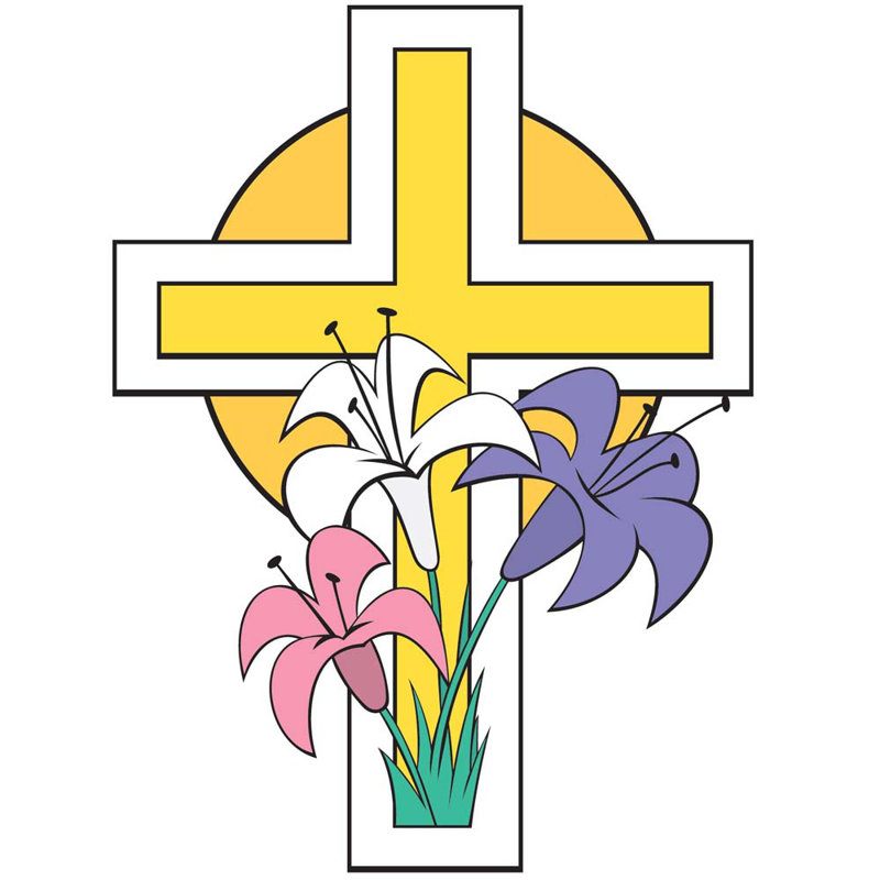 Adhésif décoratif croix de Pâques, H 24 po x l 17,5 po