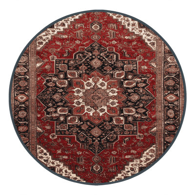 Machine Washable Persian Brown Area Rug