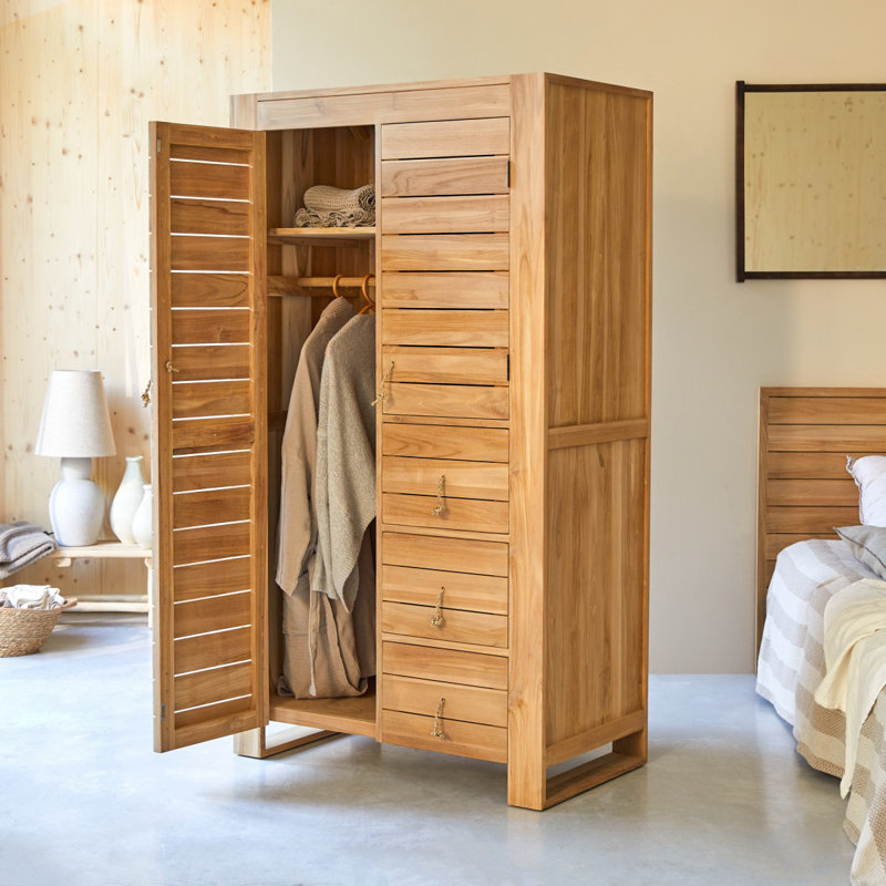 Minimalys 2 Door Solid Wood Wardrobe