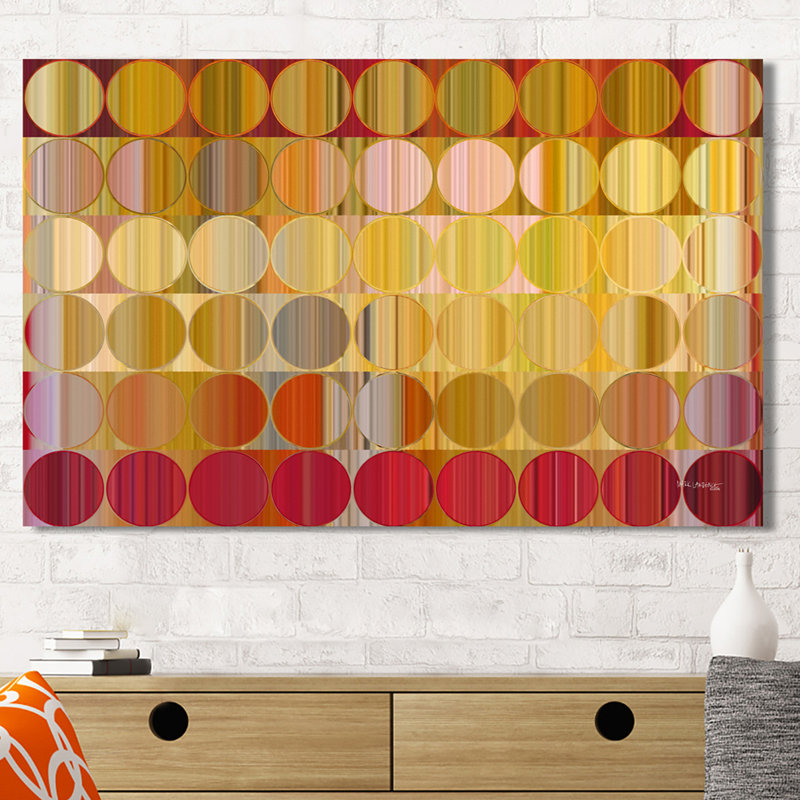 «Circles and Squares LVII», reproduction d'impression sur toile tendue, H 36 po x l 60 po