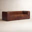 Jeanette 95" Genuine Leather Square Arm Chesterfield Sofa-247628947