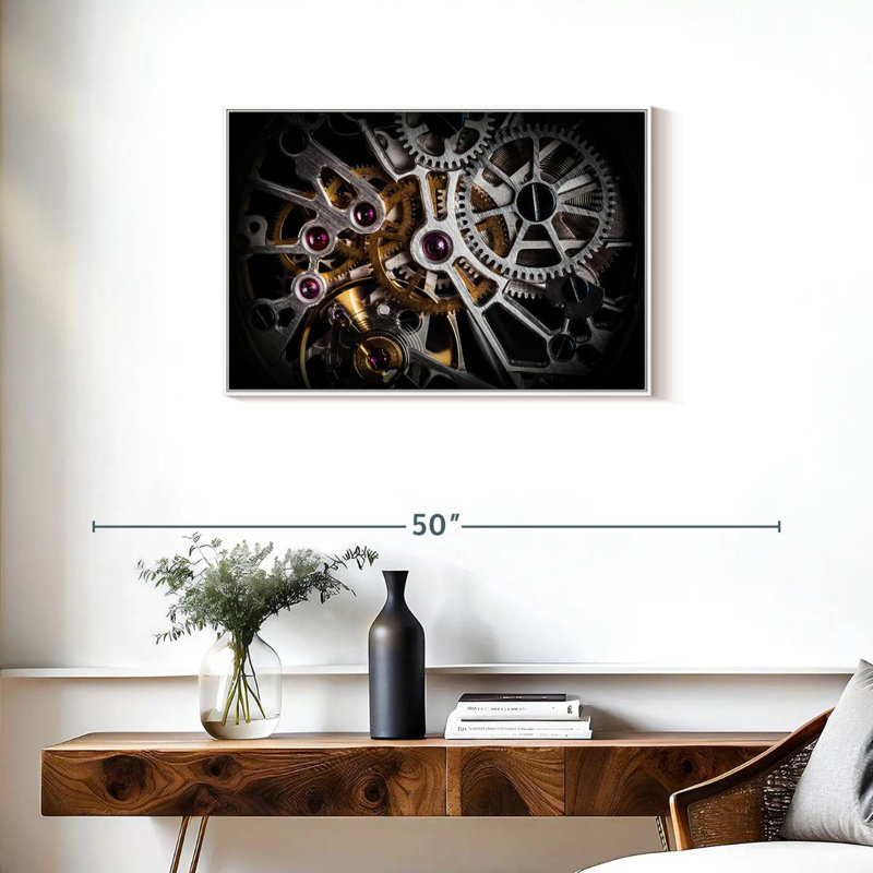 Mécanisme de montre, Cadre flottant blanc, 31 po x 21 po