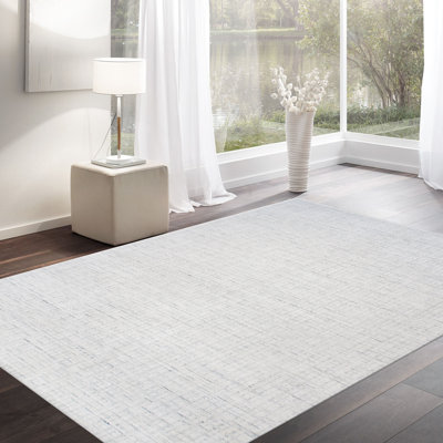 Slate Hand-Loomed Ivory/Blue Area Rug
