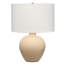 Macaroon Ceramic Table Lamp with Linen Shade, Toasted Cream