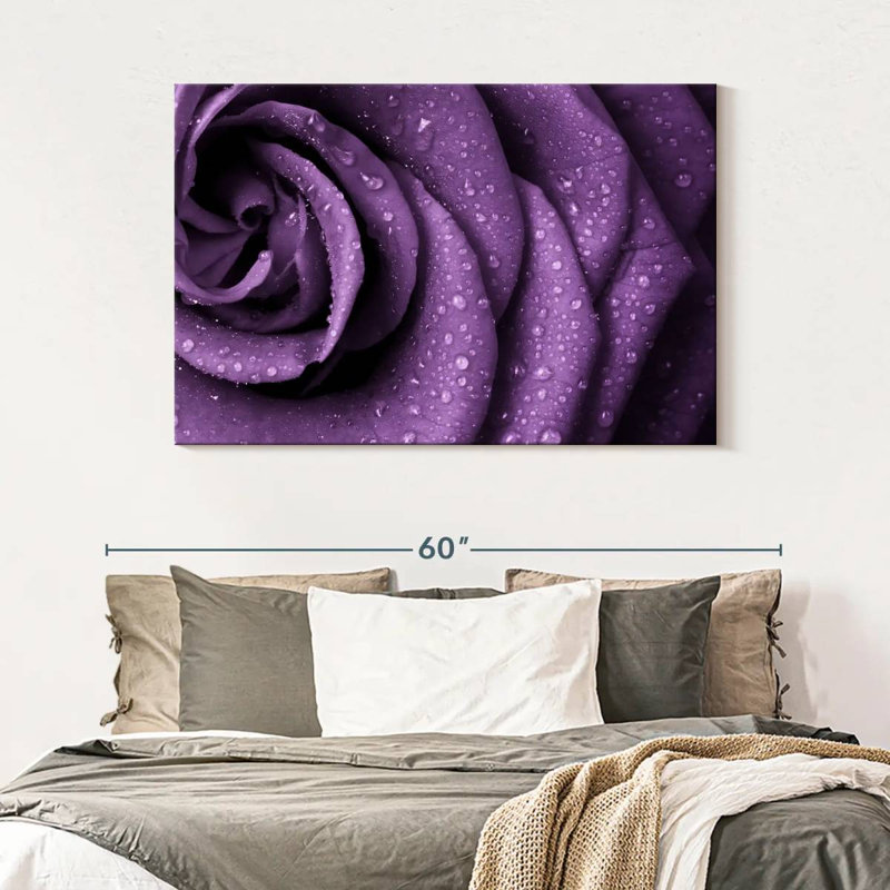 Harnek Dewy Violet Rose, 32" H x 48" W