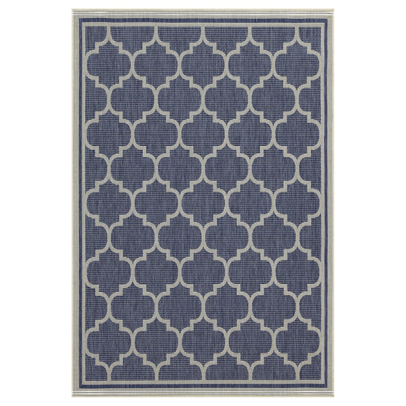 Tapis bleu intérieur / extérieur, Rectangle 7 pi 10 po x 10 pi 3 po