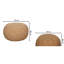 50cm Wide Round No Pattern Pouffe Ottoman-80785391