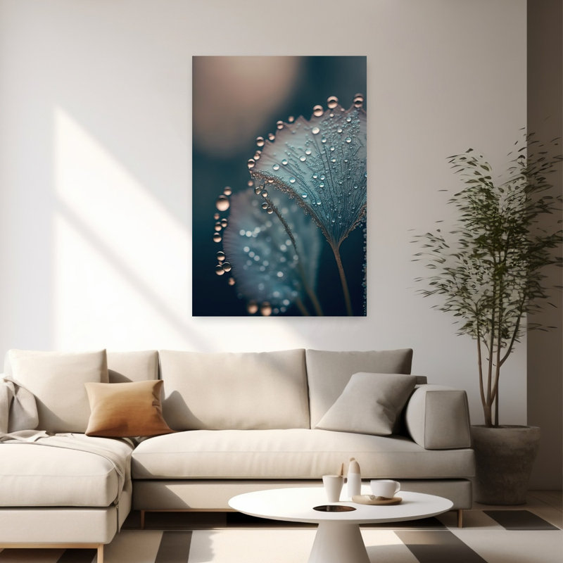 Art contemporain contemporain délicat éthéré fleur nature, H 60 po x l 40 po