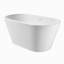 Baignoire autoportante de 60 po en acrylique, baignoire autoportante ovale avec drain chromé Toe-Tap et trop-plein à fente classique, certifié Cupc, blanc brillant 25A02-60