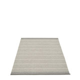 Belle Striped Area Rug in Concrete/White