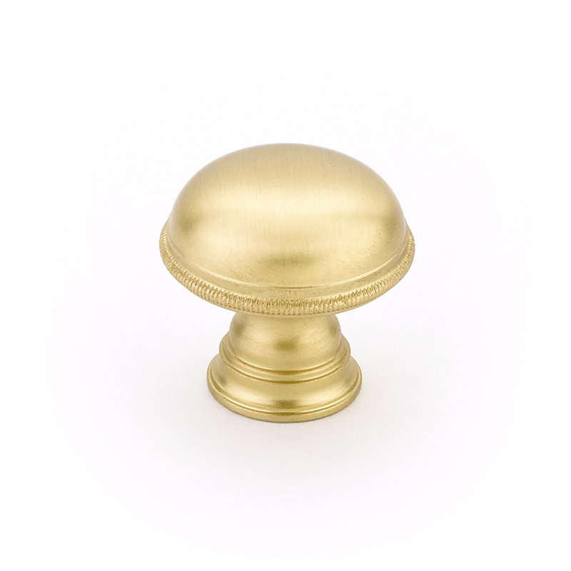 Atherton Round Knob, Satin Brass