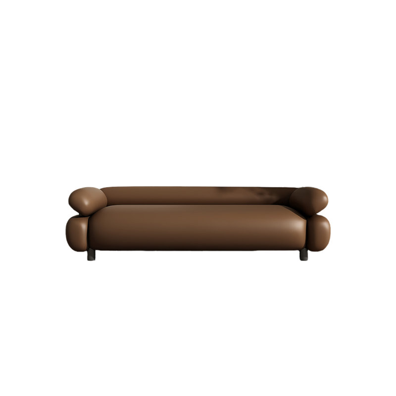 Banc rembourré polyvalent en cuir, Brun