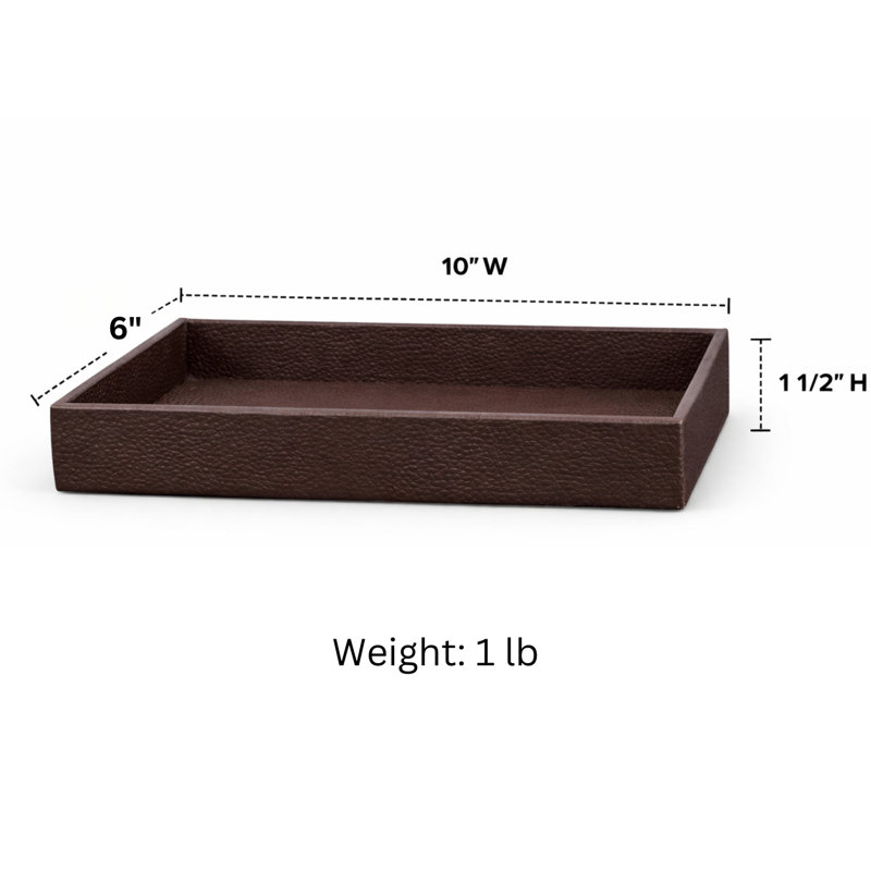 Plateau pour accessoires de salle de bain Morgan, Châtaignier