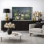 «Dark Moody Floral Still Life», art de chambre à coucher, impression sur toile encadrée-974561753-974561758