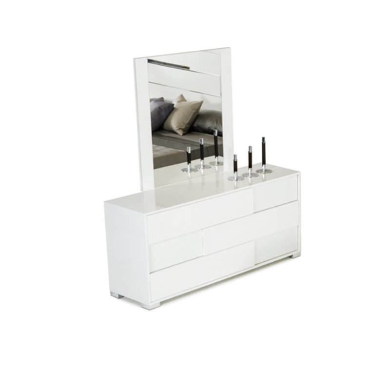 Miroir de salle de bain/meuble-lavabo italien moderne Holly Springs, Blanc