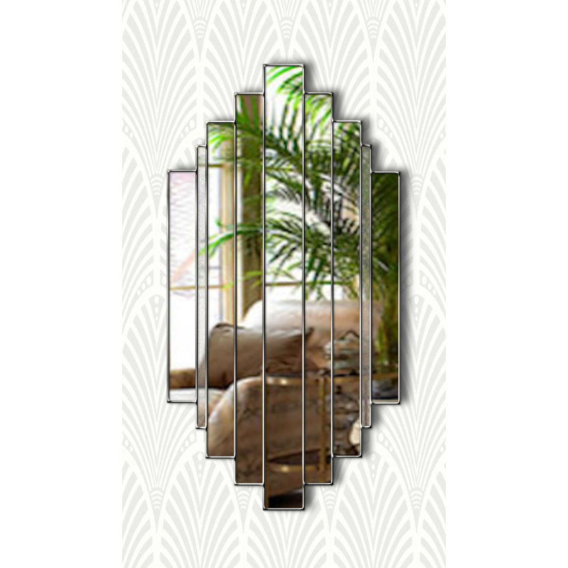Laisha Flat Wall Mirror, Silver
