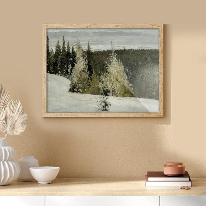 «Pine Trees In Snow» sur, Naturel, H 8 po x l 10 po