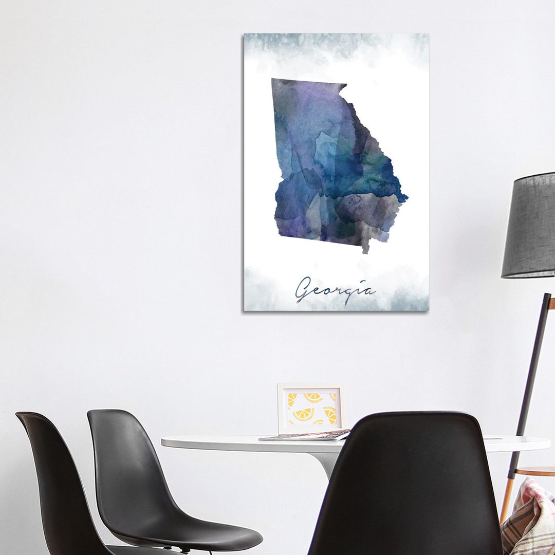 Georgia State Bluish by WallDecorAddict - Wrapped Canvas Gallery-Wrapped Canvas Giclée