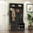 Hall Tree With 6 Hooks,Coat Hanger, Entryway Bench, Storage Bench,For Entrance, Hallwa,Black