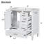 Meuble-lavabo 30 po avec lavabo, porte à fermeture douce et 3 tiroirs, structure en bois massif pour les salles de bain modernes-287484752