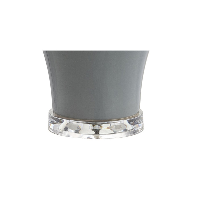 Lampe de table DEL en céramique 27 po Cacho, Gris