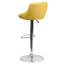 Tabouret de bar à hauteur réglable en vinyle avec siège baquet et dossier à motif de losange Occoquan-31020344