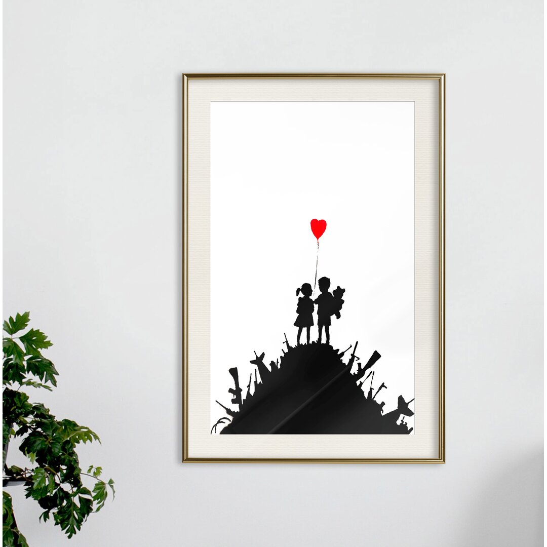 Gerahmtes Poster Banksy Kids on Guns