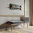 Modern Hall Stand with Wall Shelf & Coat Rack, Walnut & Anthracite, 47.2 x 29.3 x 17.7 inches | 100% Melamine Coated Particle Board, 0.7 in Thickness | 2 Telescopic Drawers, Stylish & Functional Design for Entryway