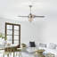 Ventilateur de plafond 52 pales en cristal 52 po avec télécommande et ensemble d'éclairage inclus